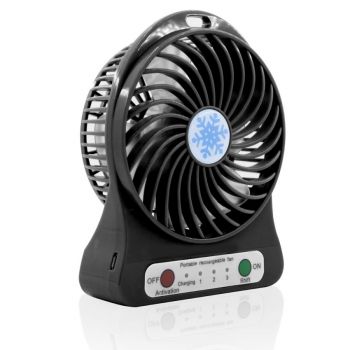 Mini LED Battery Power Bank Lamp and Fan